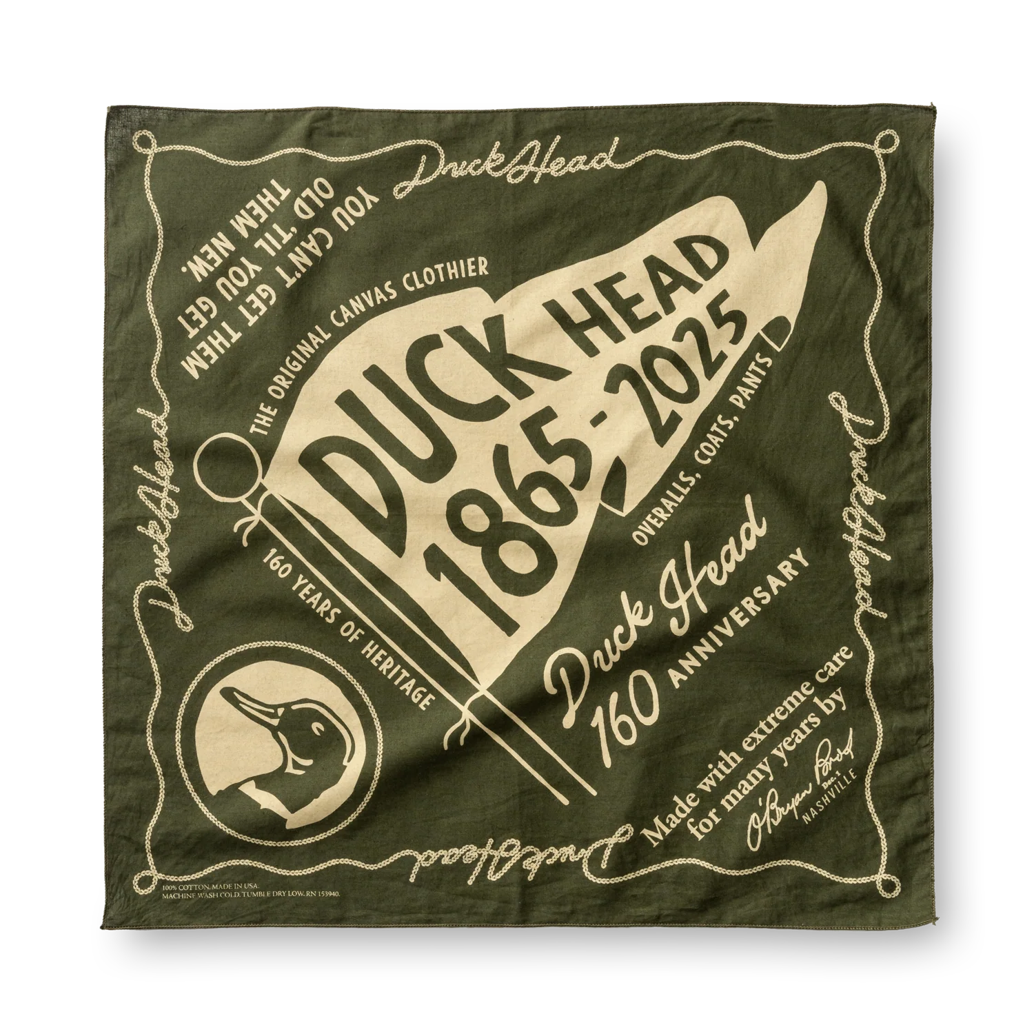 160th Anniversary Bandana - Forest Green