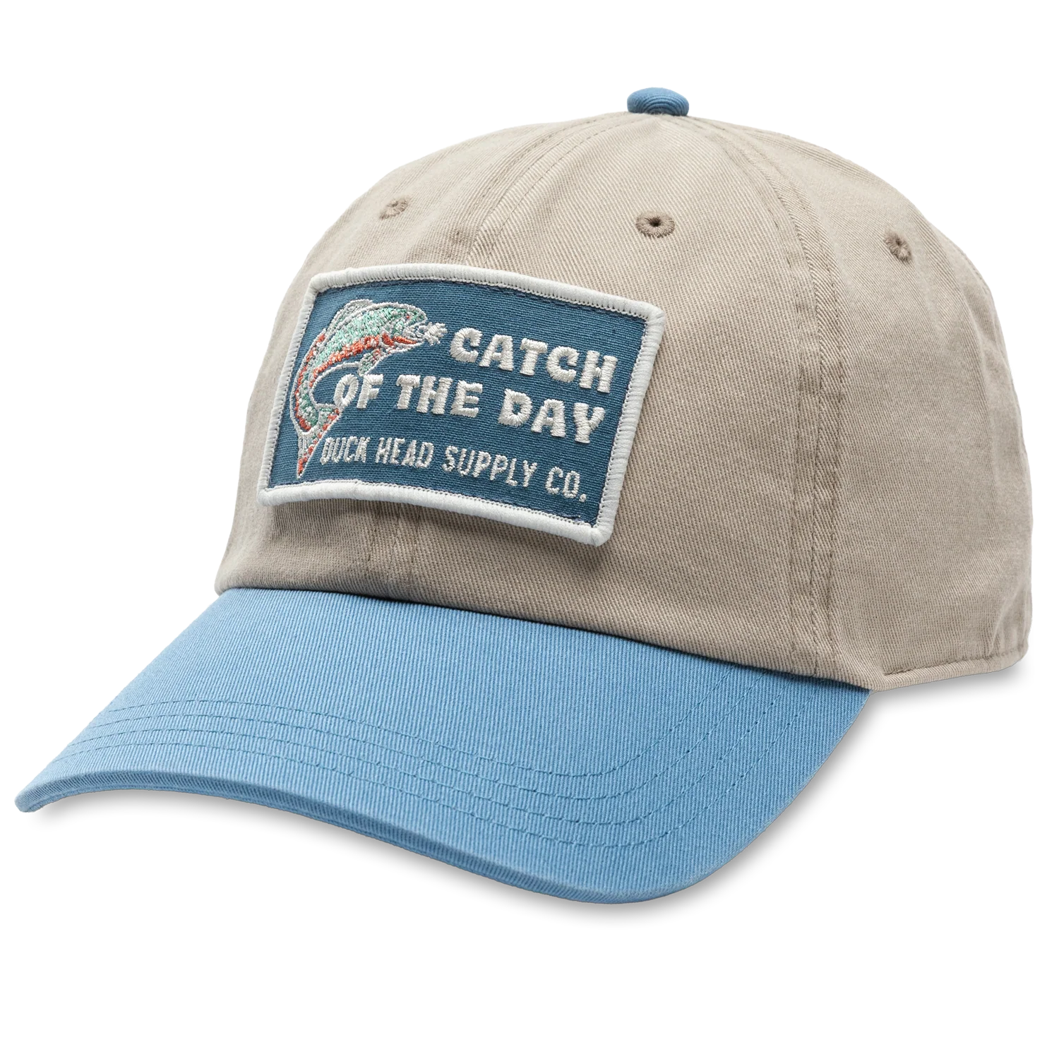 Catch Of The Day Patch Cotton Twill Hat - Khaki