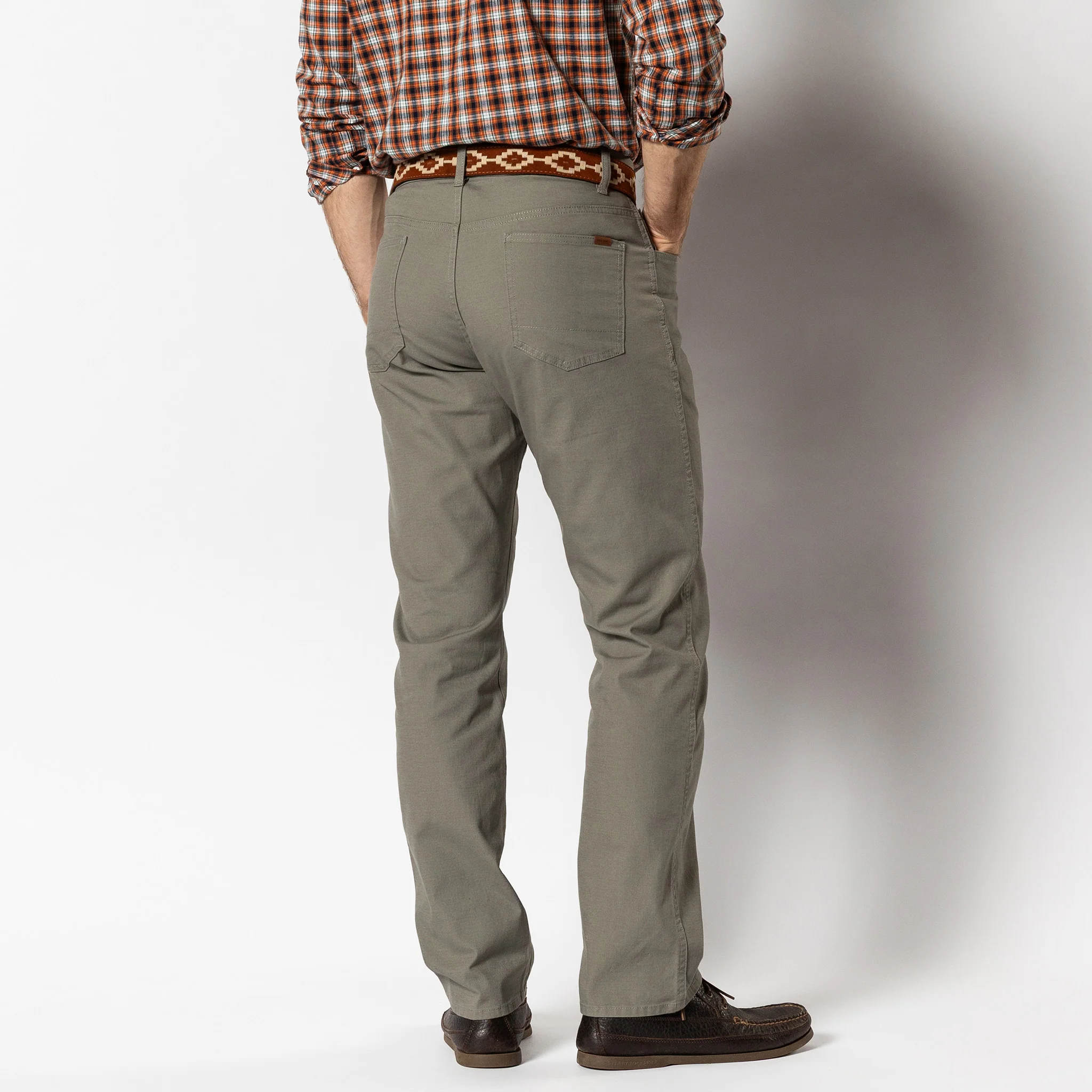 Classic Fit Pinpoint Canvas Five-Pocket - Mist Grey - Image 2