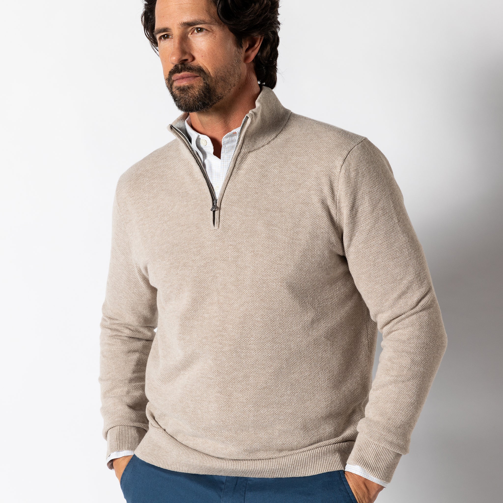 Colton Pique 1/4 Zip Sweater - Image 4