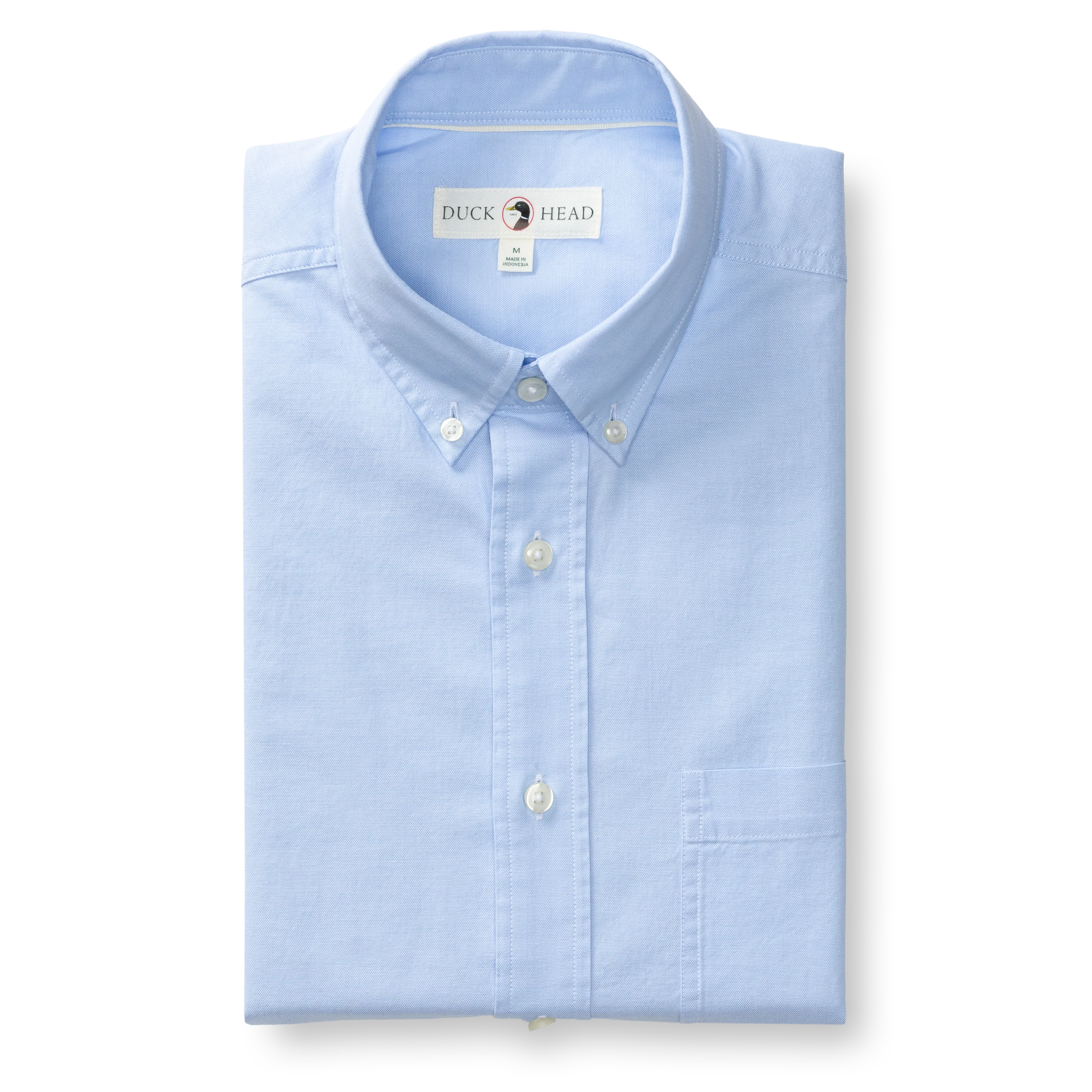Cotton Oxford Sport Shirt - Morris Solid - Serenity Blue - Image 2