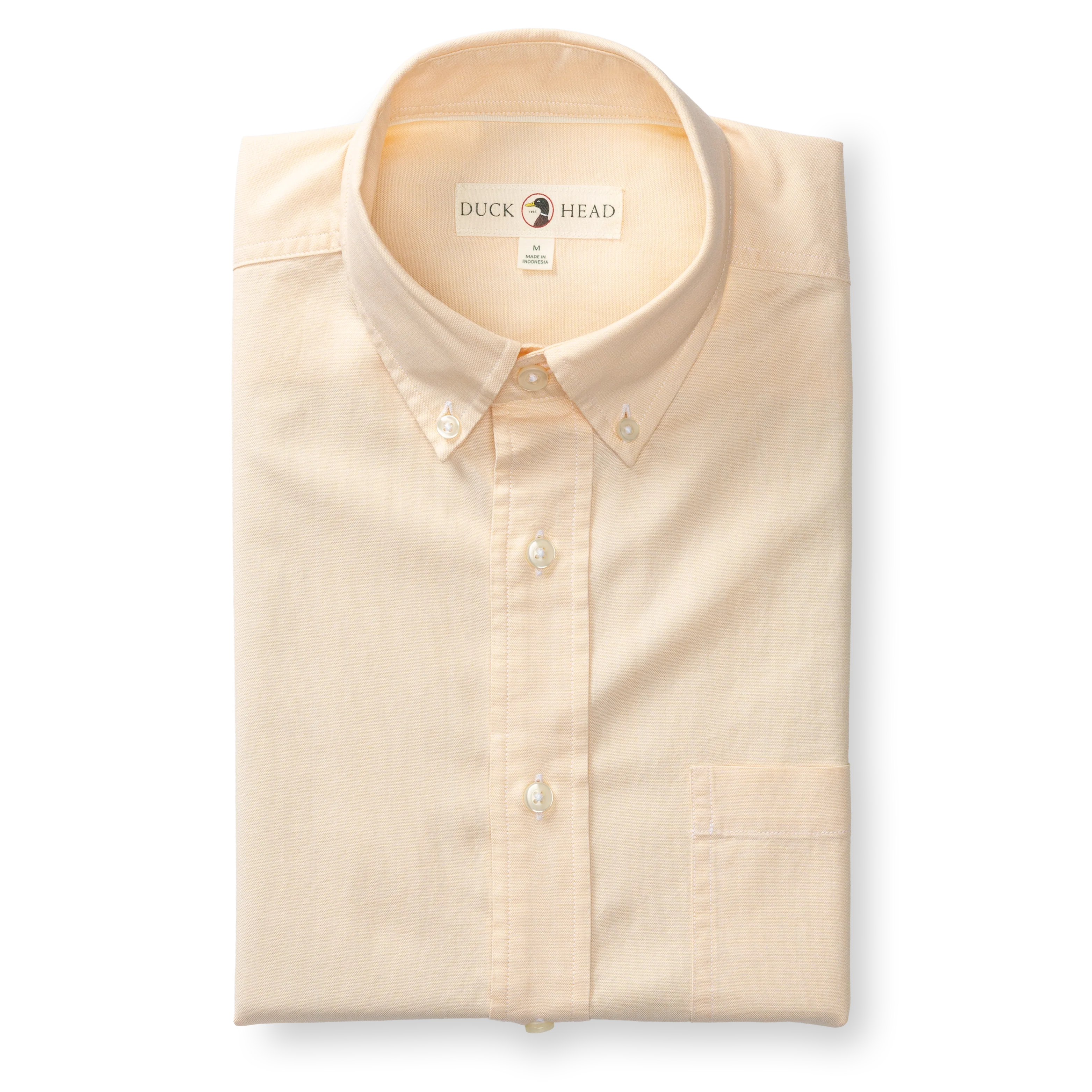 Cotton Oxford Sport Shirt - Morris Solid - Yellow - Image 2