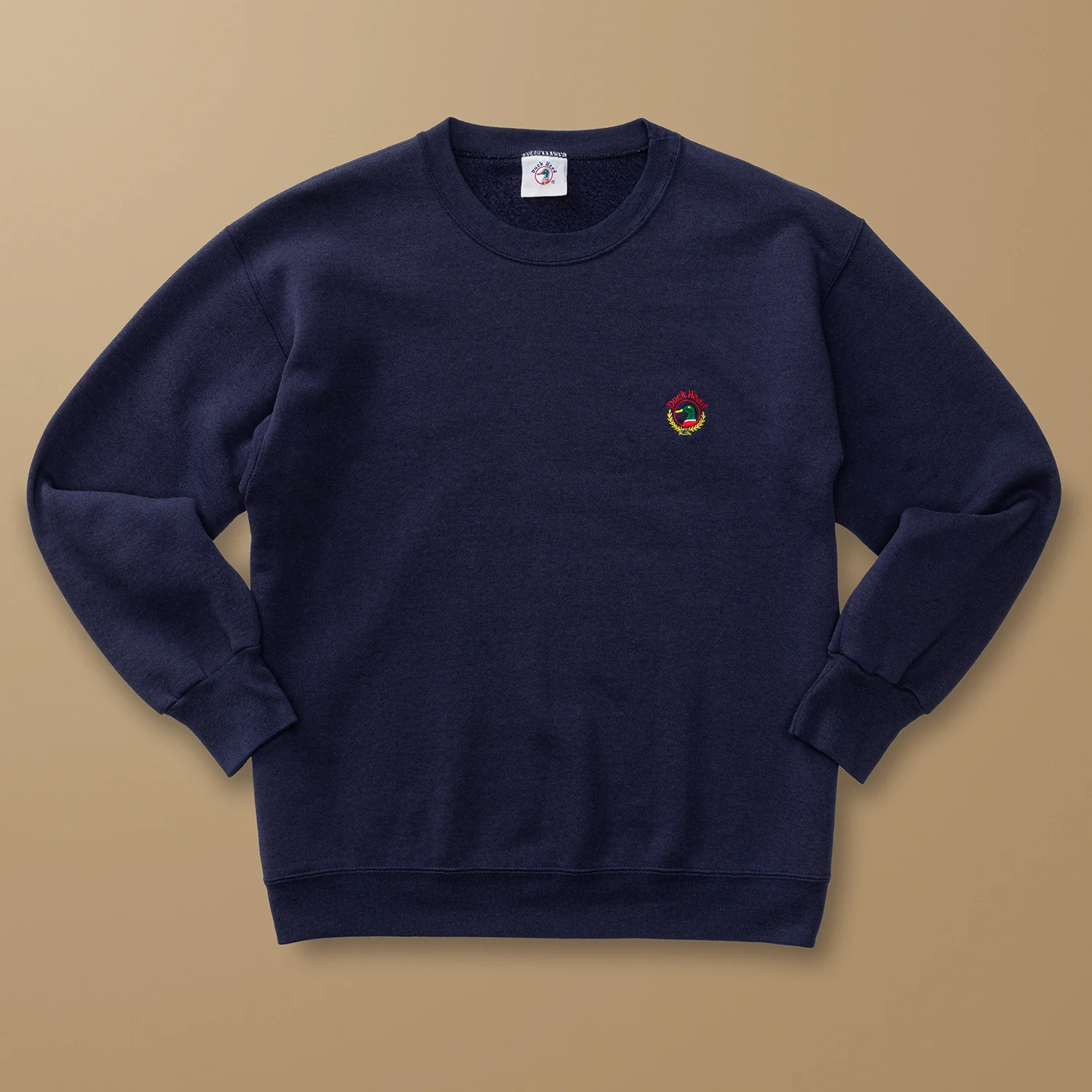Embroidered Logo Crewneck Sweatshirt M - Duck Head Vintage