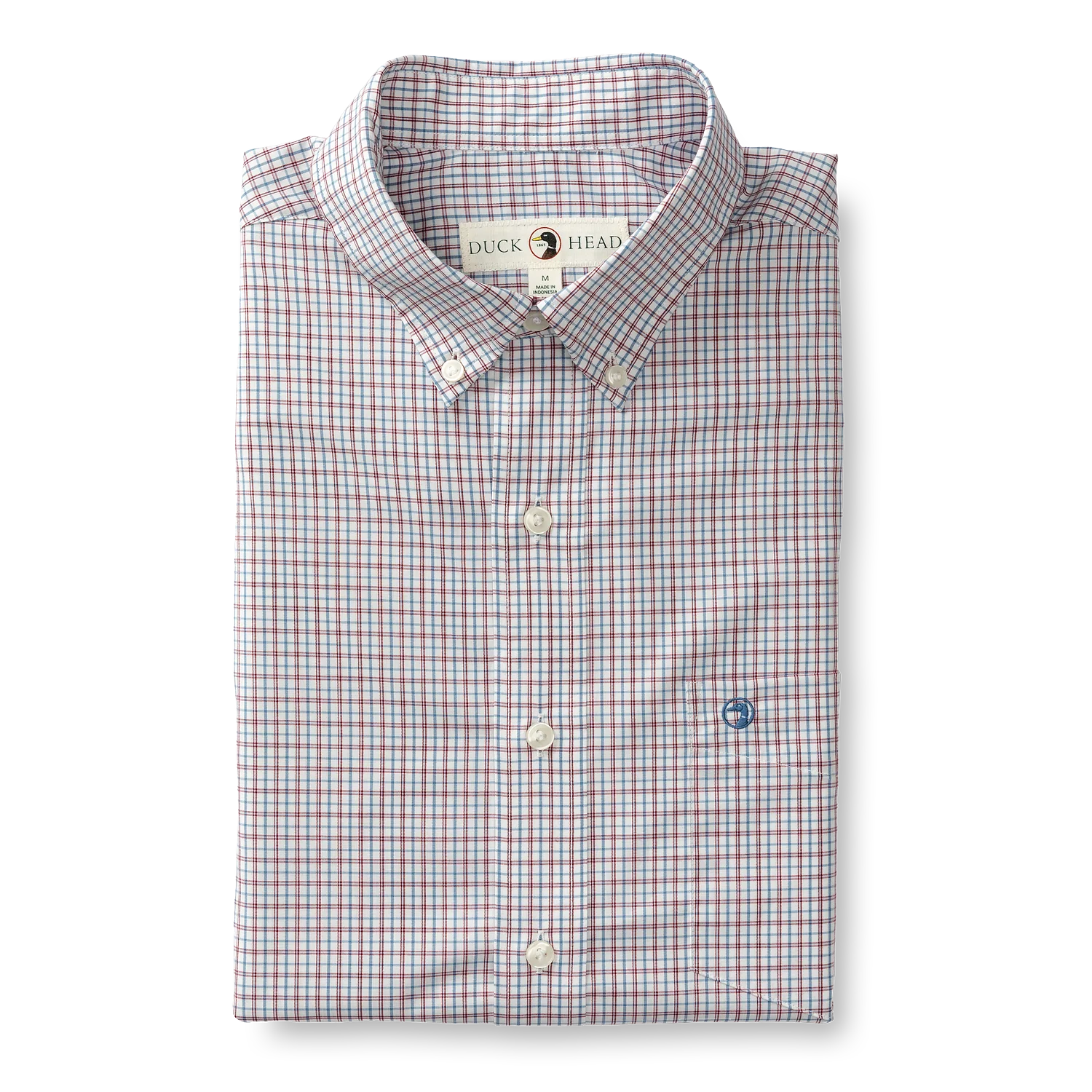 Performance Poplin Sport Shirt - Langley Plaid - Coronet Blue