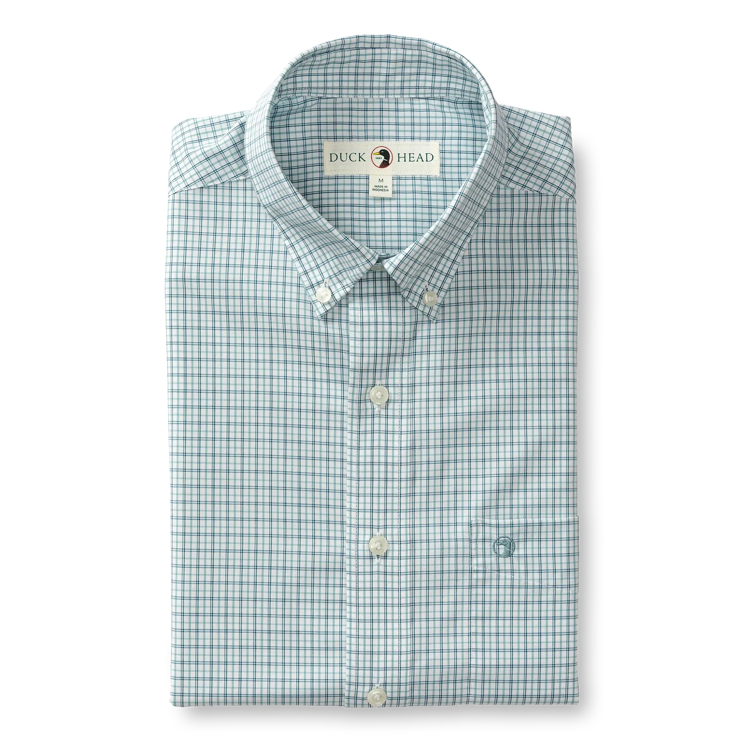 Performance Poplin Sport Shirt - Langley Plaid - Flint Blue