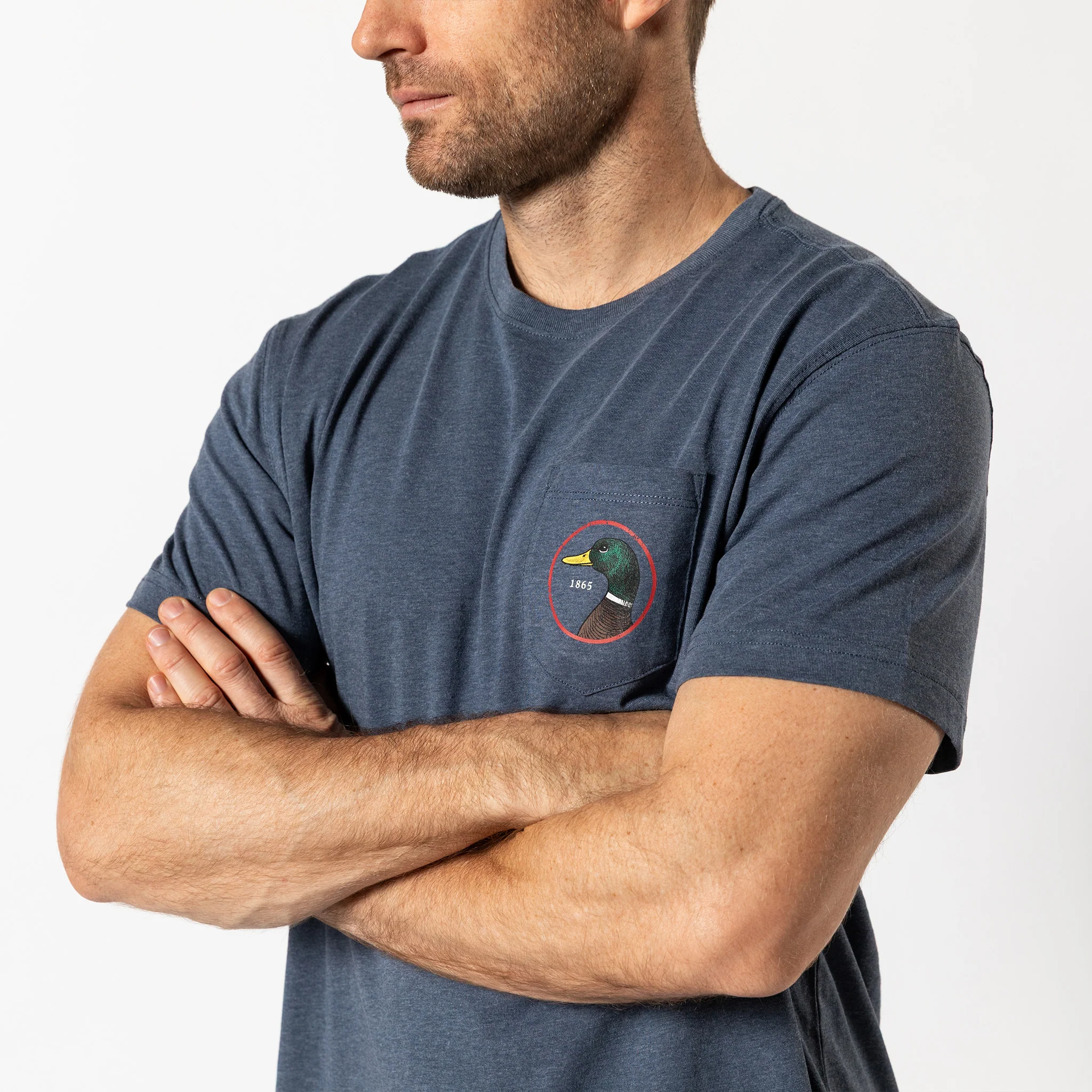 Logo Short Sleeve T-Shirt - Heather Navy - Image 2