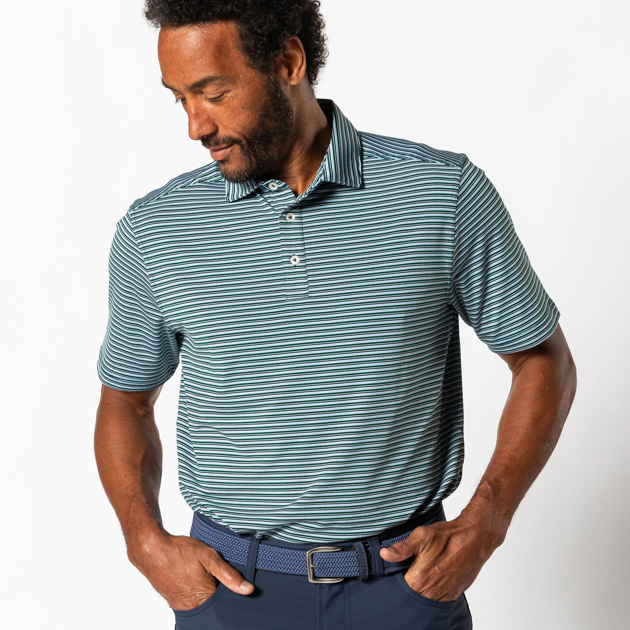 Long Drive Performance Polo - Barker Stripe