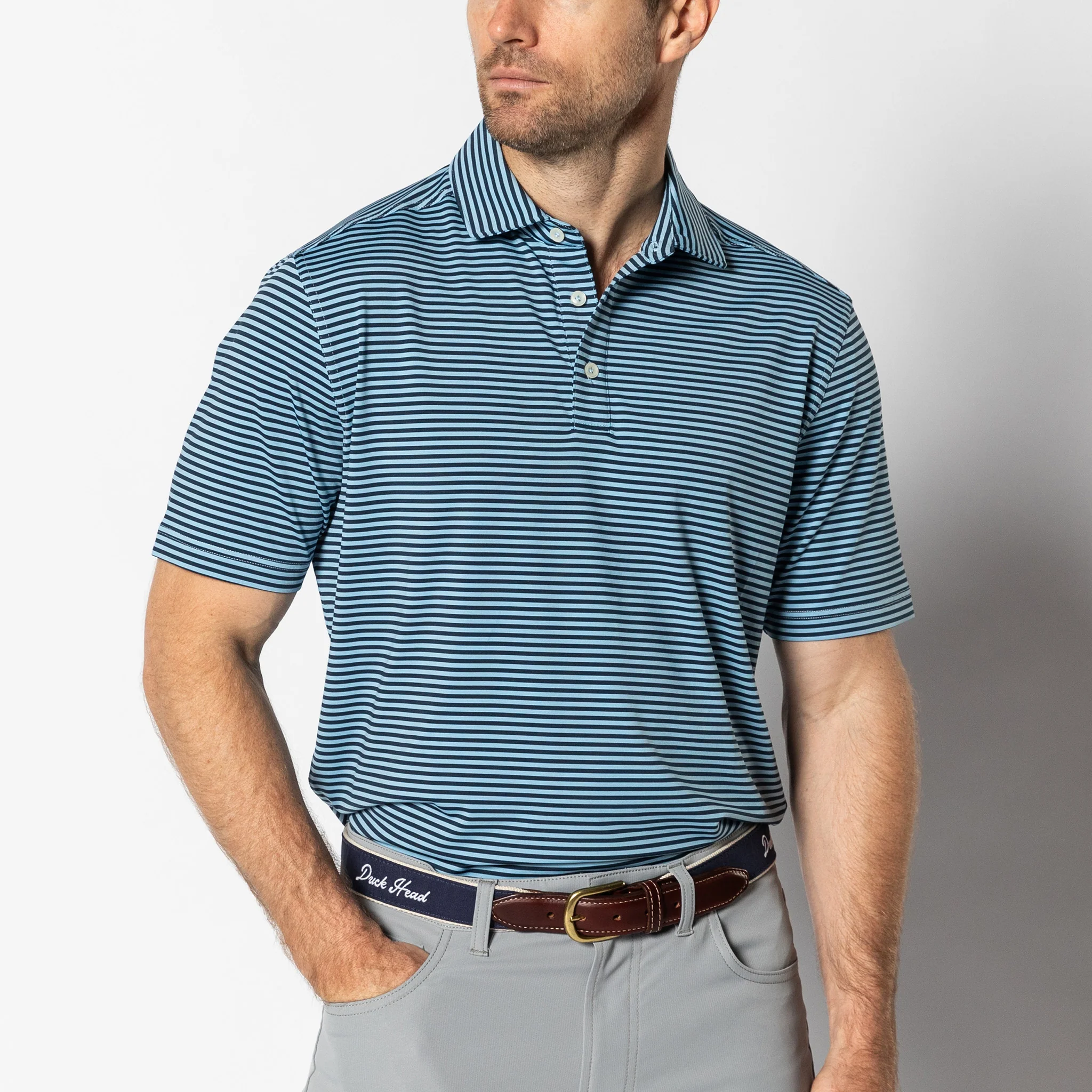 Long Drive Performance Polo - Kirk Stripe
