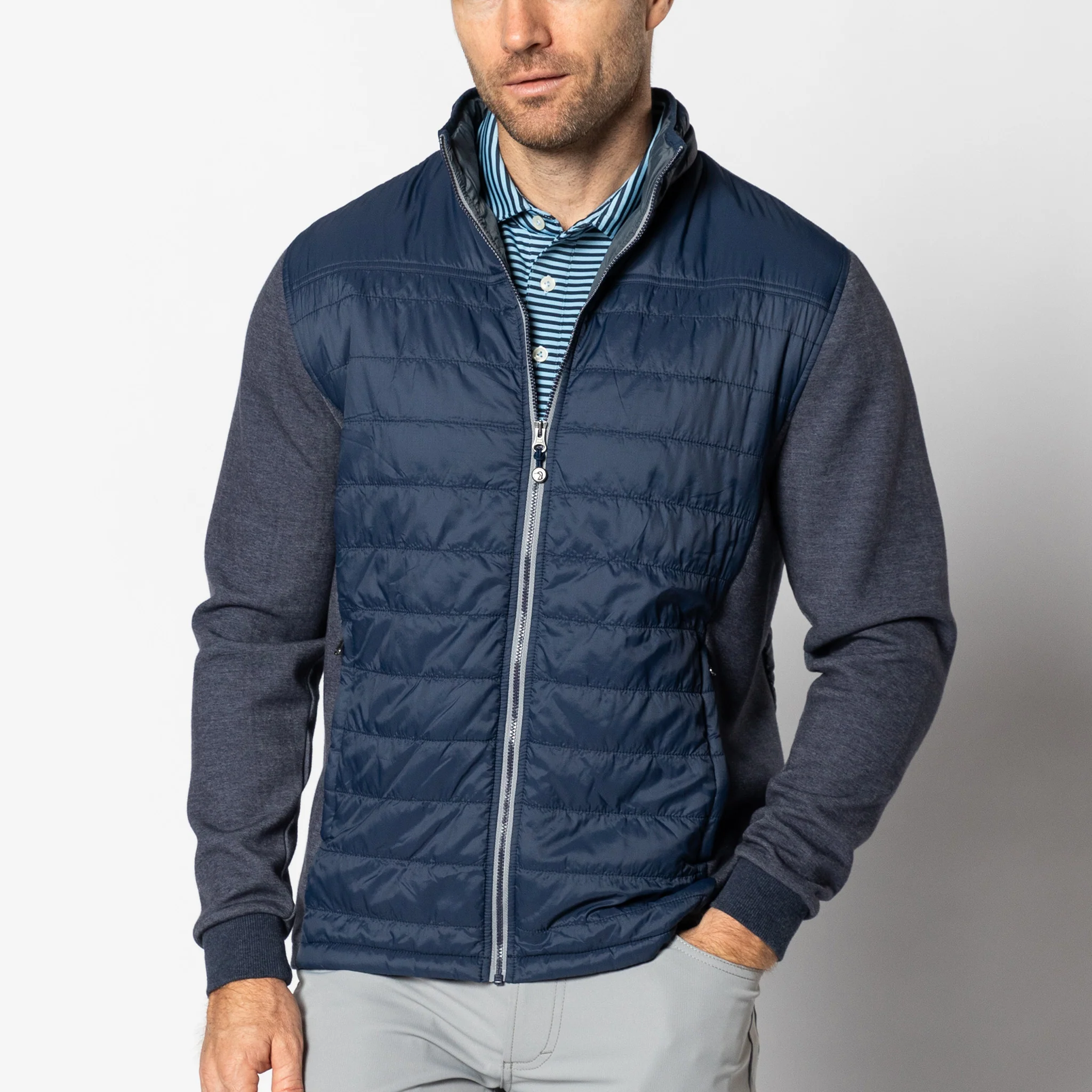 Ridgeland Performance Quilted Jacket - Navy - Image 2