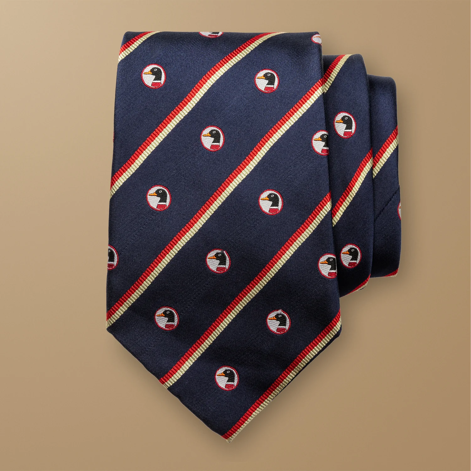 Silk Logo Striped Tie - Duck Head Vintage