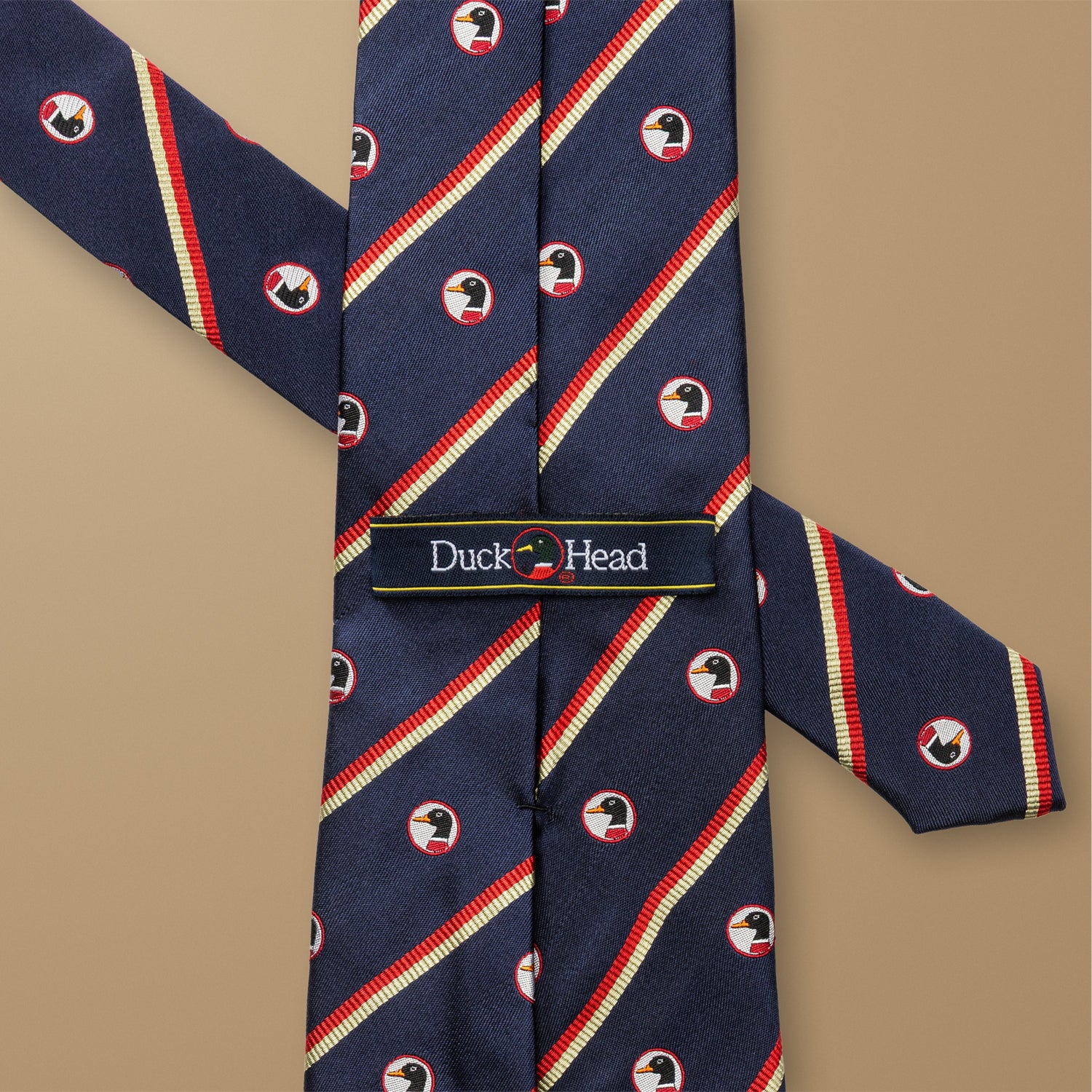 Silk Logo Striped Tie - Duck Head Vintage - Image 2