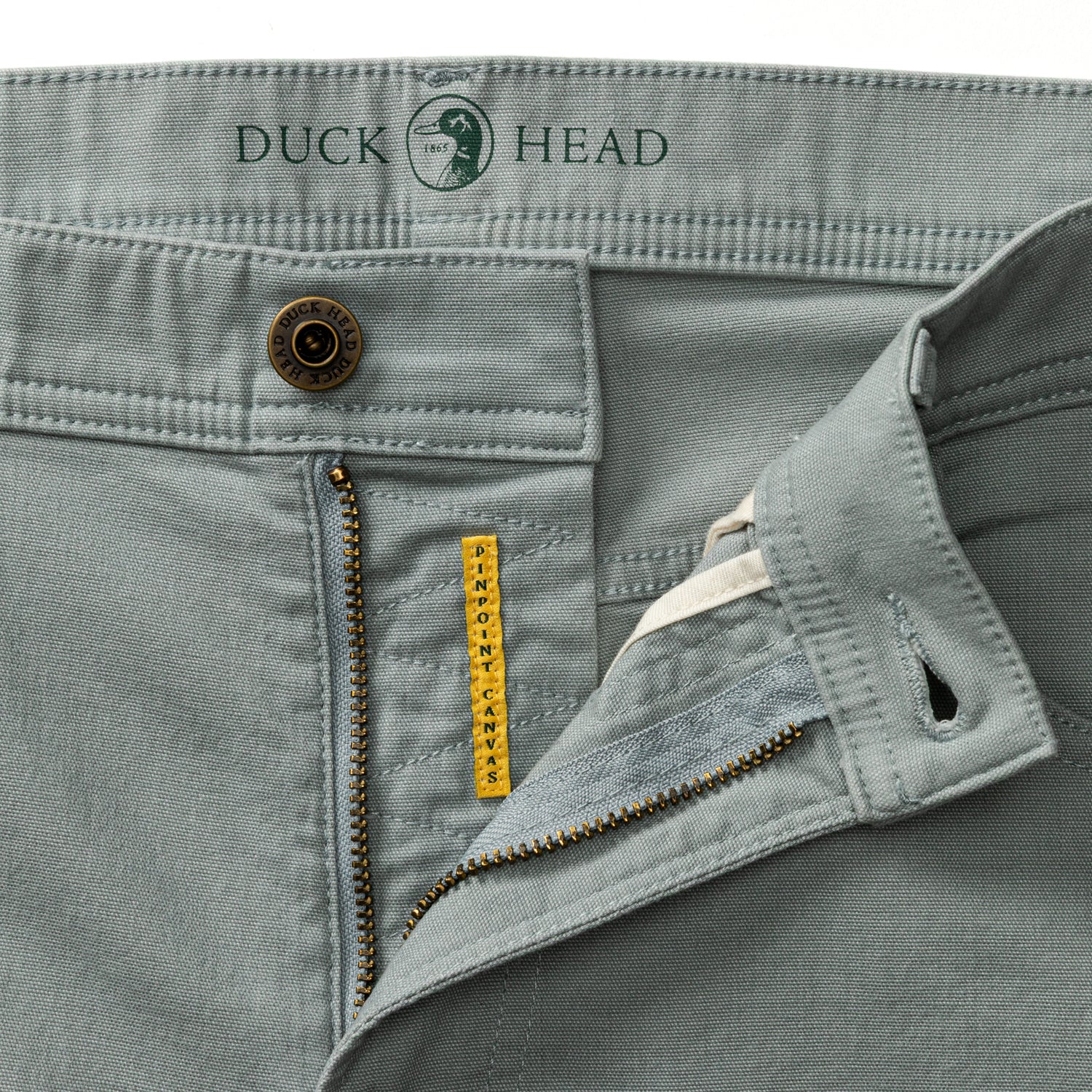 Slim Fit Pinpoint Canvas Five-Pocket - Pewter Grey - Image 4