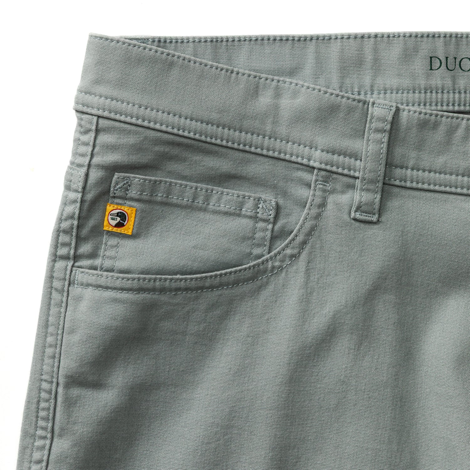 Slim Fit Pinpoint Canvas Five-Pocket - Pewter Grey - Image 5