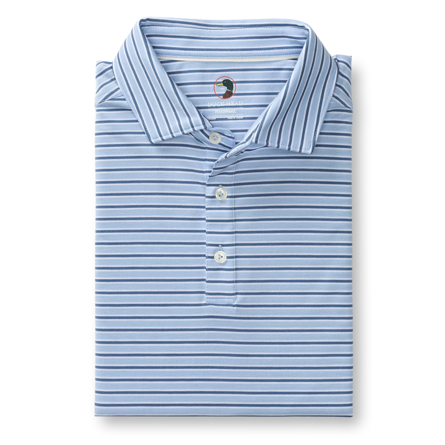 Summerford Performance Jersey Polo - Pierce Stripe - Serenity Blue - Image 3
