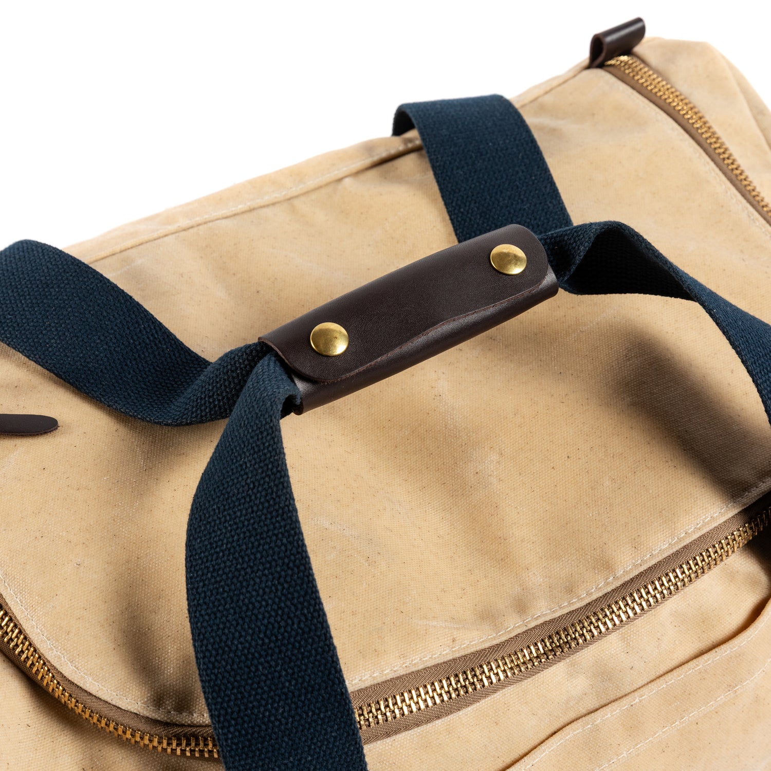Waxed Canvas Overnighter Bag - Natural - Image 6