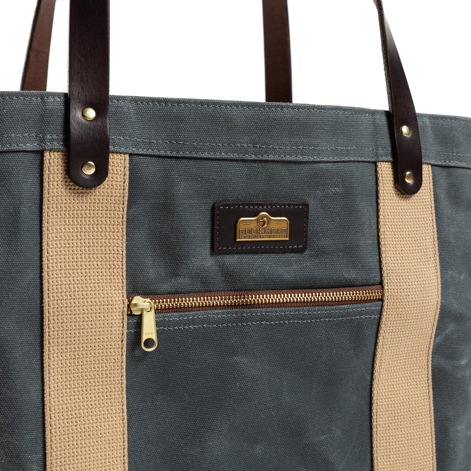 Waxed Canvas Tote - Charcoal - Image 4
