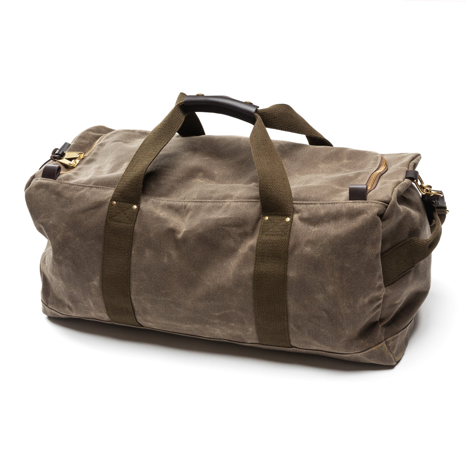Waxed Canvas Weekender Bag - Field Brown - Image 2
