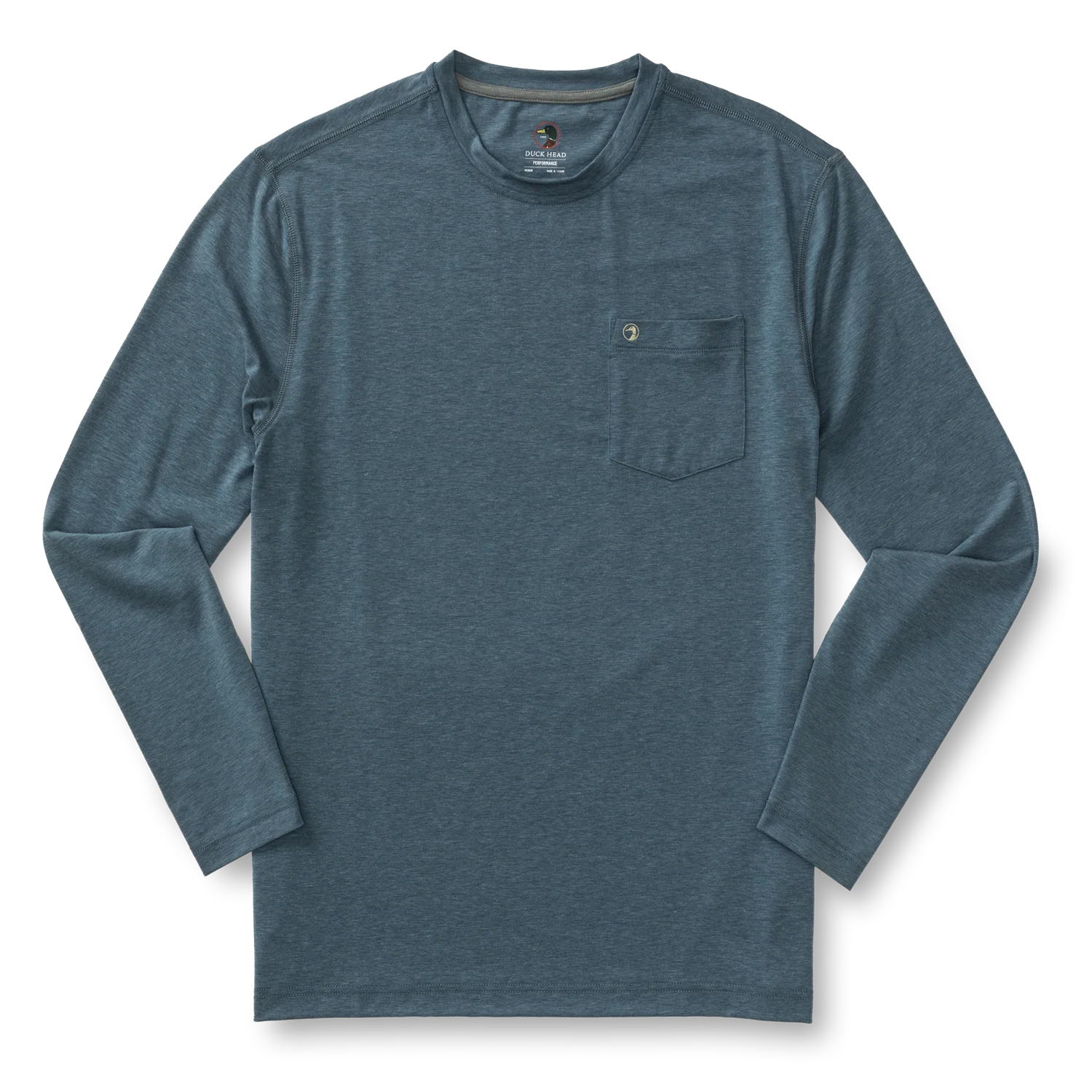 Windward Long Sleeve Performance T-Shirt - Orion Blue Heather - Image 2